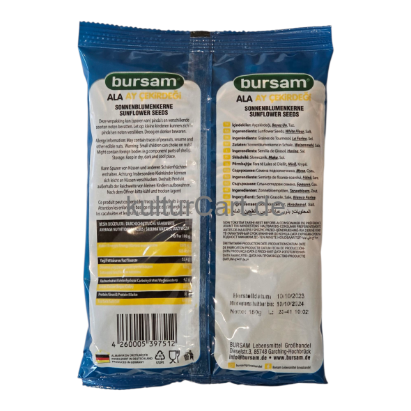 Bursam Ala Ay Cekirdegi SunFlower Seeds Extra Salted(160g) - image 3 | Malaika afro international Markt | KulturCart