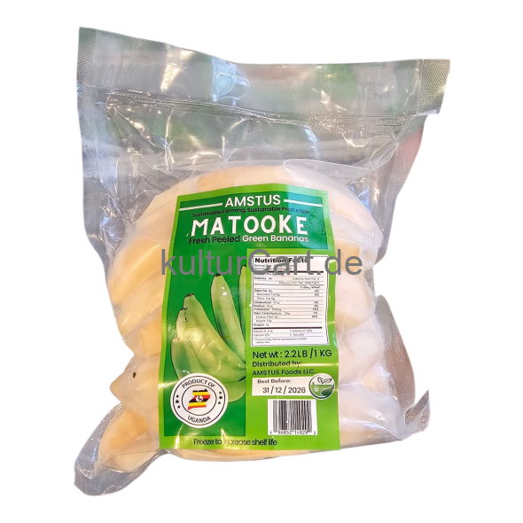 Amstus Matooke (Fresh Peeled Green Bananas) (1kg) - image 1 | Malaika afro international Markt | KulturCart