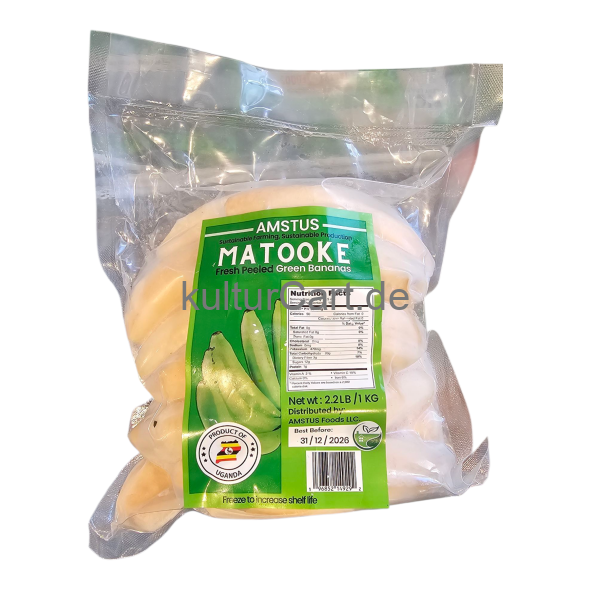 Amstus Matooke (Fresh Peeled Green Bananas) (1kg) - image 2 | Malaika afro international Markt | KulturCart