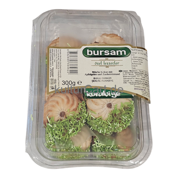 Bursam Kurabiye Mürbe kekes mit Apfelgelee und Zuvkeestreusel (300g) - image 1 | Malaika afro international Markt | KulturCart