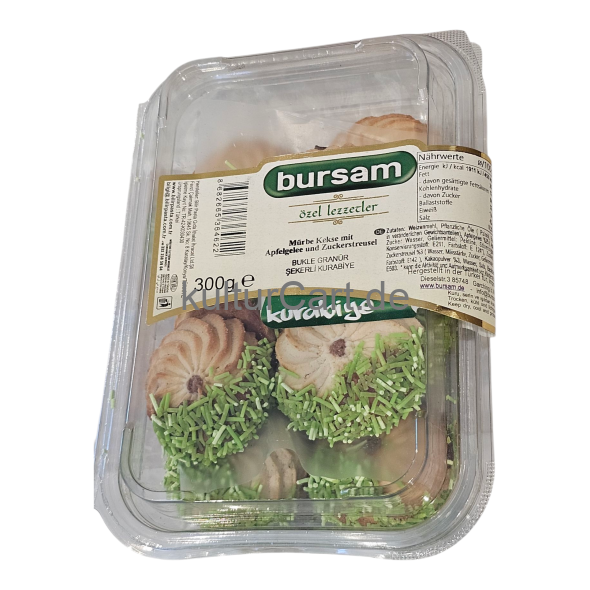 Bursam Kurabiye Mürbe kekes mit Apfelgelee und Zuvkeestreusel (300g) - image 2 | Malaika afro international Markt | KulturCart