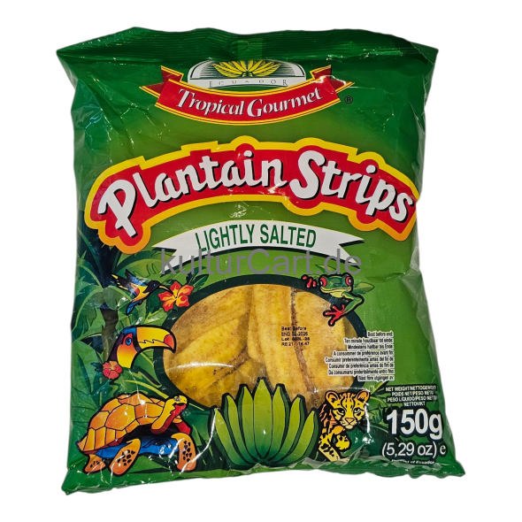 Tropical Gourmet Plantain Strips Lightly Salted (150g) - image 2 | Malaika afro international Markt | KulturCart