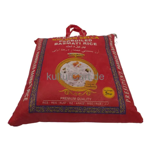 Lal qilla president golden sela parboiled basmati rice (5kg) - image 2 | OMOWEST AFRO INTERCONTINENTAL SHOP | KulturCart