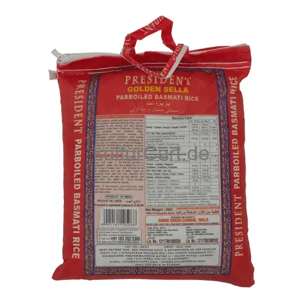 Lal qilla president golden sela parboiled basmati rice (5kg) - image 5 | OMOWEST AFRO INTERCONTINENTAL SHOP | KulturCart