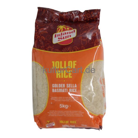 Island Sun Jollof Rice Golden Sella Basmati Rice (5kg) - image 1 | Afro Family Shop | KulturCart