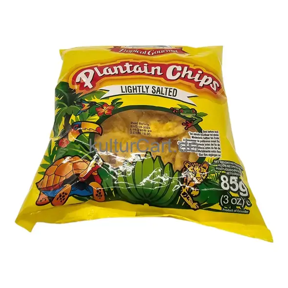 Tropical gourmet plantain chips lightly salted (85g) - image 2 | OMOWEST AFRO INTERCONTINENTAL SHOP | KulturCart