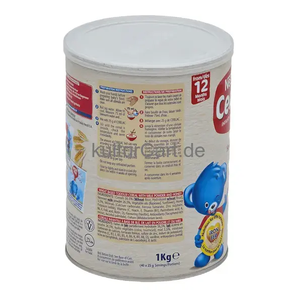 Nestle cerelac infant cereals with milk honey & wheat miel, ble (1kg) - image 8 | OMOWEST AFRO INTERCONTINENTAL SHOP