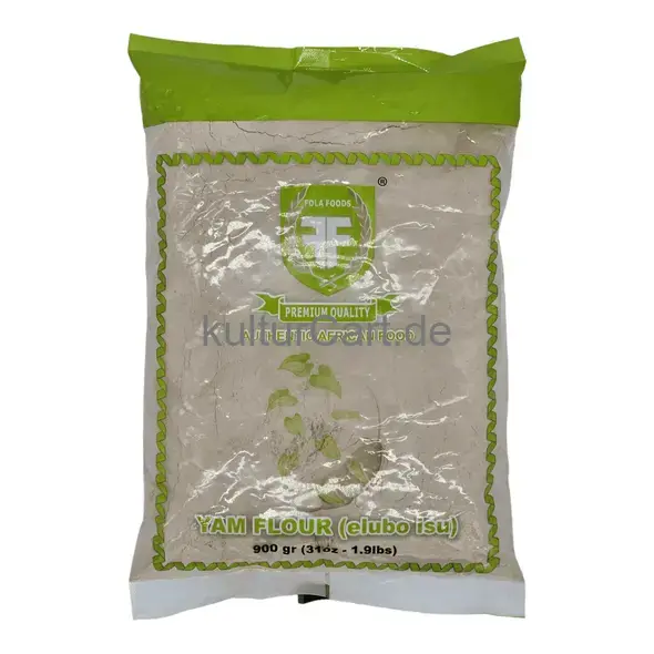 Fola foods authentic african food yam flour (elubo isu) (900gr) - image 3 | OMOWEST AFRO INTERCONTINENTAL SHOP | KulturCart