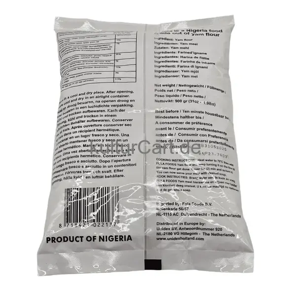 Fola foods authentic african food yam flour (elubo isu) (900gr) - image 5 | OMOWEST AFRO INTERCONTINENTAL SHOP | KulturCart