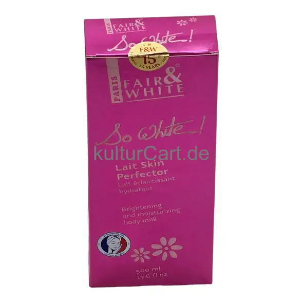 Paris Fair & White So White Lait Skin Perfector Brightening and Moisturizing Body Milk (500ml) - image 8 | Afro Family Shop | KulturCart