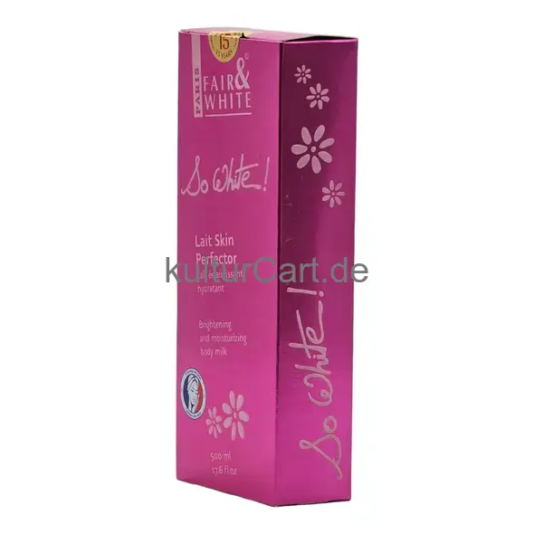 Paris Fair & White So White Lait Skin Perfector Brightening and Moisturizing Body Milk (500ml) - image 9 | Afro Family Shop | KulturCart
