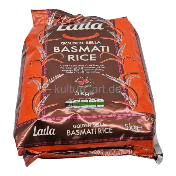 Laila golden sella basmati rice (5kg) - image 2 | OMOWEST AFRO INTERCONTINENTAL SHOP | KulturCart