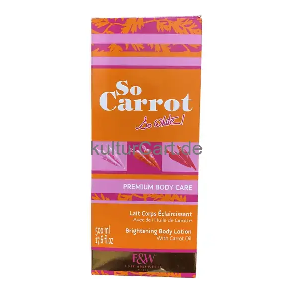 So carrot so white premium body care brightening body lotion with carrot oil - image 1 | OMOWEST AFRO INTERCONTINENTAL SHOP