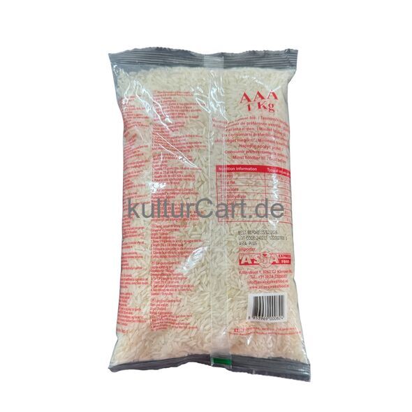 Jasmine White Scented Rice (Thai Hom Mali Rice) 1kg - image 3 | Omowest Afro Intercontinental Shop | KulturCart