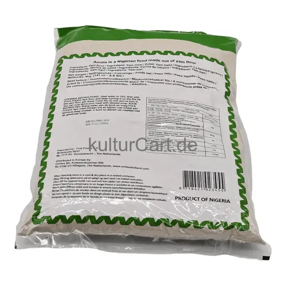 Fola foods authentic african food yam flour (elubo isu) (4kg) - image 5 | OMOWEST AFRO INTERCONTINENTAL SHOP | KulturCart
