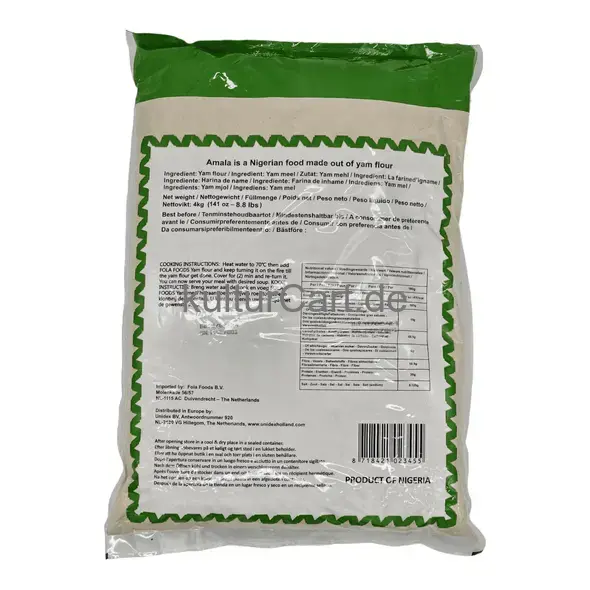Fola foods authentic african food yam flour (elubo isu) (4kg) - image 6 | OMOWEST AFRO INTERCONTINENTAL SHOP | KulturCart