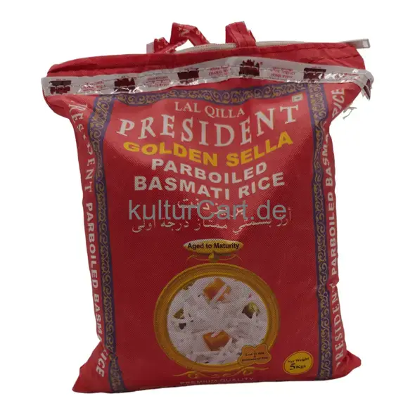 Lal qilla president golden sela parboiled basmati rice (5kg) - image 3 | OMOWEST AFRO INTERCONTINENTAL SHOP