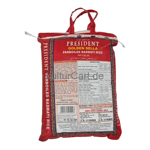 Lal qilla president golden sela parboiled basmati rice (10kg) - image 4 | OMOWEST AFRO INTERCONTINENTAL SHOP | KulturCart