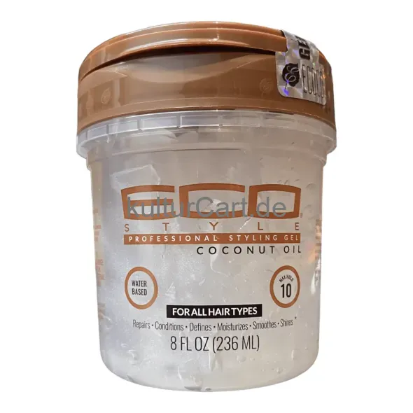 Eco style professional styling gel coconut oil (236ml) - image 1 | OMOWEST AFRO INTERCONTINENTAL SHOP | KulturCart