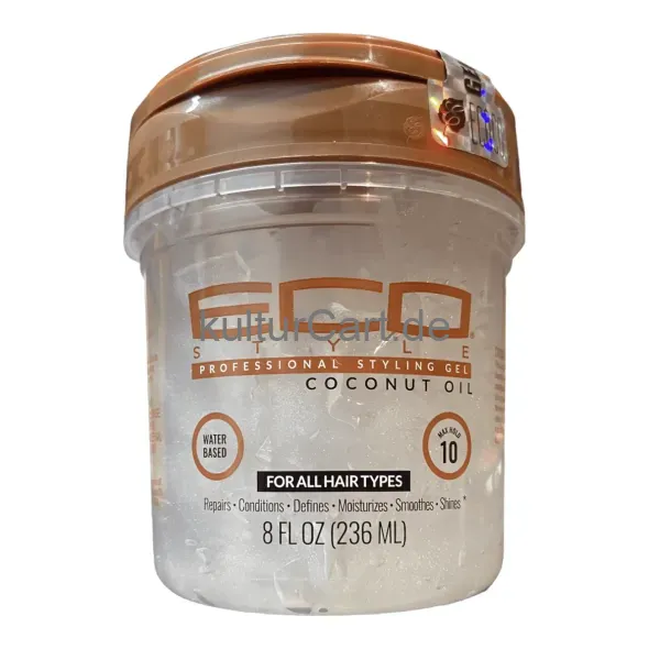 Eco style professional styling gel coconut oil (236ml) - image 2 | OMOWEST AFRO INTERCONTINENTAL SHOP | KulturCart